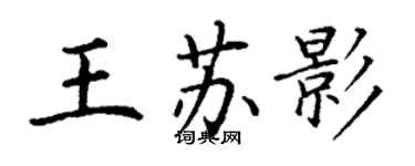 丁謙王蘇影楷書個性簽名怎么寫