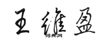 駱恆光王維盈行書個性簽名怎么寫