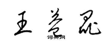 梁錦英王益昆草書個性簽名怎么寫