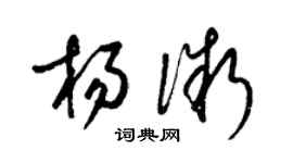 梁錦英楊微草書個性簽名怎么寫