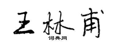 曾慶福王林甫行書個性簽名怎么寫