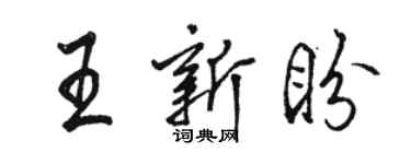 駱恆光王新盼行書個性簽名怎么寫