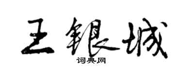 曾慶福王銀城行書個性簽名怎么寫