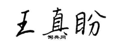王正良王真盼行書個性簽名怎么寫