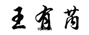 胡問遂王有芮行書個性簽名怎么寫