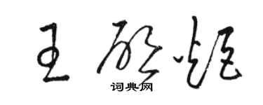 駱恆光王啟炬草書個性簽名怎么寫