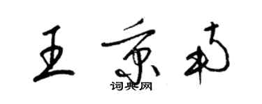 梁錦英王秉南草書個性簽名怎么寫