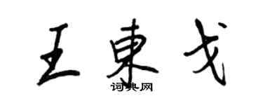 王正良王東戈行書個性簽名怎么寫