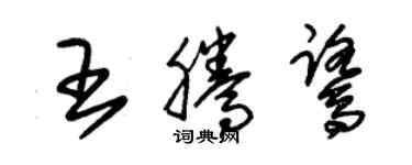 朱錫榮王騰鷺草書個性簽名怎么寫