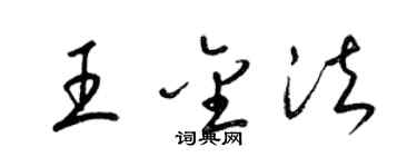 梁錦英王金法草書個性簽名怎么寫