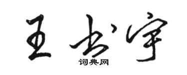 駱恆光王書宇行書個性簽名怎么寫
