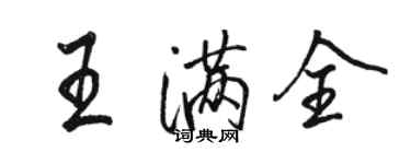 駱恆光王滿全行書個性簽名怎么寫