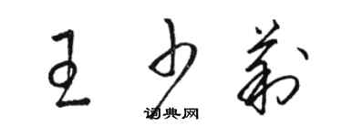 駱恆光王少莉草書個性簽名怎么寫