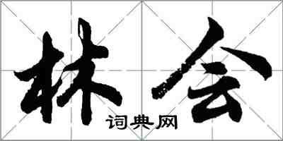 胡問遂林會行書怎么寫