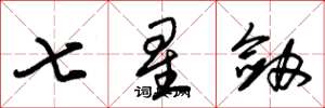朱錫榮七星劍草書怎么寫