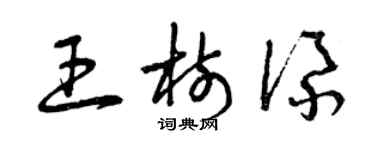 曾慶福王樹添草書個性簽名怎么寫