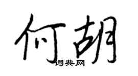 王正良何胡行書個性簽名怎么寫
