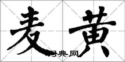 翁闓運麥黃楷書怎么寫