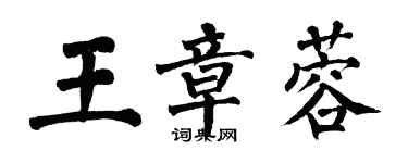 翁闓運王章蓉楷書個性簽名怎么寫