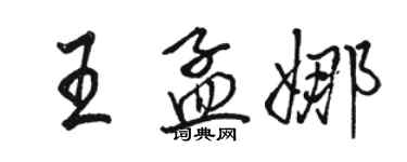 駱恆光王孟娜行書個性簽名怎么寫