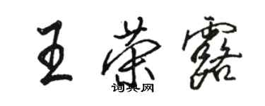 駱恆光王榮露行書個性簽名怎么寫