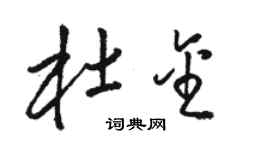 駱恆光杜金草書個性簽名怎么寫