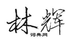 駱恆光林輝行書個性簽名怎么寫