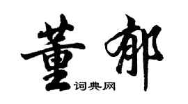 胡問遂董郁行書個性簽名怎么寫