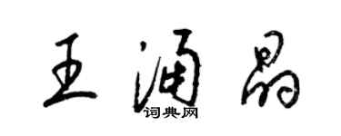 梁錦英王涌晶草書個性簽名怎么寫