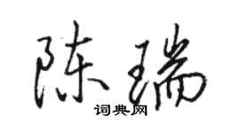 駱恆光陳瑞行書個性簽名怎么寫