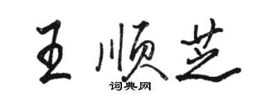 駱恆光王順芝行書個性簽名怎么寫