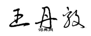 曾慶福王丹毅草書個性簽名怎么寫