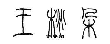 陳墨王桃朵篆書個性簽名怎么寫