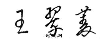 駱恆光王翠菱草書個性簽名怎么寫