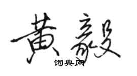 駱恆光黃毅行書個性簽名怎么寫