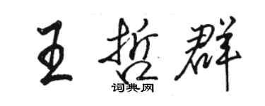 駱恆光王哲群行書個性簽名怎么寫