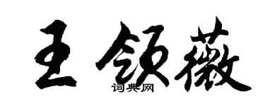 胡問遂王領薇行書個性簽名怎么寫