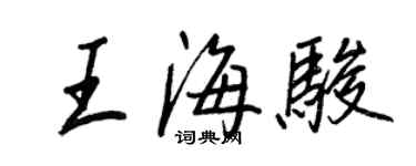 王正良王海駿行書個性簽名怎么寫