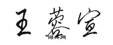 駱恆光王蓉宣行書個性簽名怎么寫