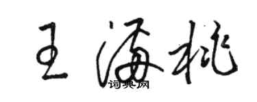 駱恆光王滿桃草書個性簽名怎么寫