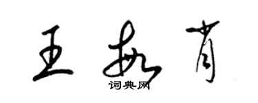 梁錦英王敏肖草書個性簽名怎么寫