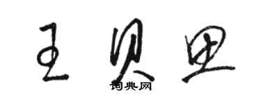 駱恆光王貝思草書個性簽名怎么寫