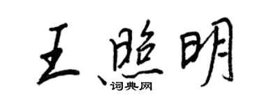 王正良王照明行書個性簽名怎么寫