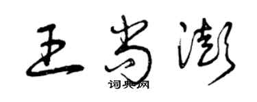 曾慶福王尚澎草書個性簽名怎么寫