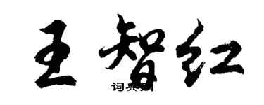胡問遂王智紅行書個性簽名怎么寫
