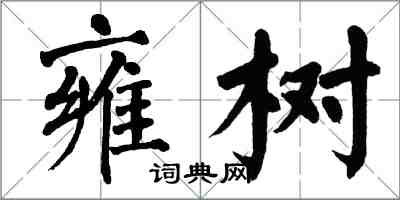 翁闓運雍樹楷書怎么寫