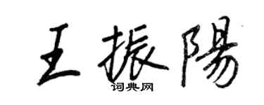 王正良王振陽行書個性簽名怎么寫