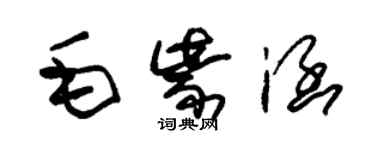 朱錫榮毛紫涵草書個性簽名怎么寫