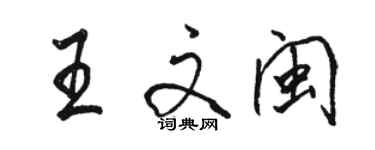 駱恆光王文閩行書個性簽名怎么寫