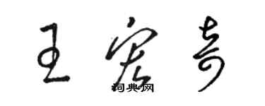 駱恆光王宏奇草書個性簽名怎么寫